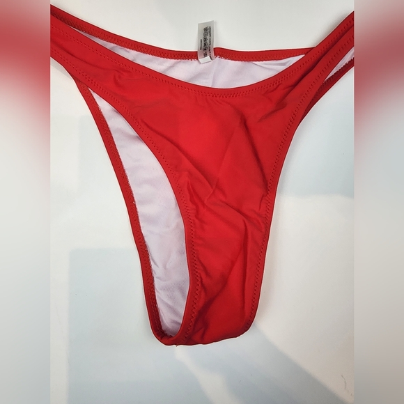 New Red Thong Bikini Thong Bottom  276 Size M - Picture 2 of 5
